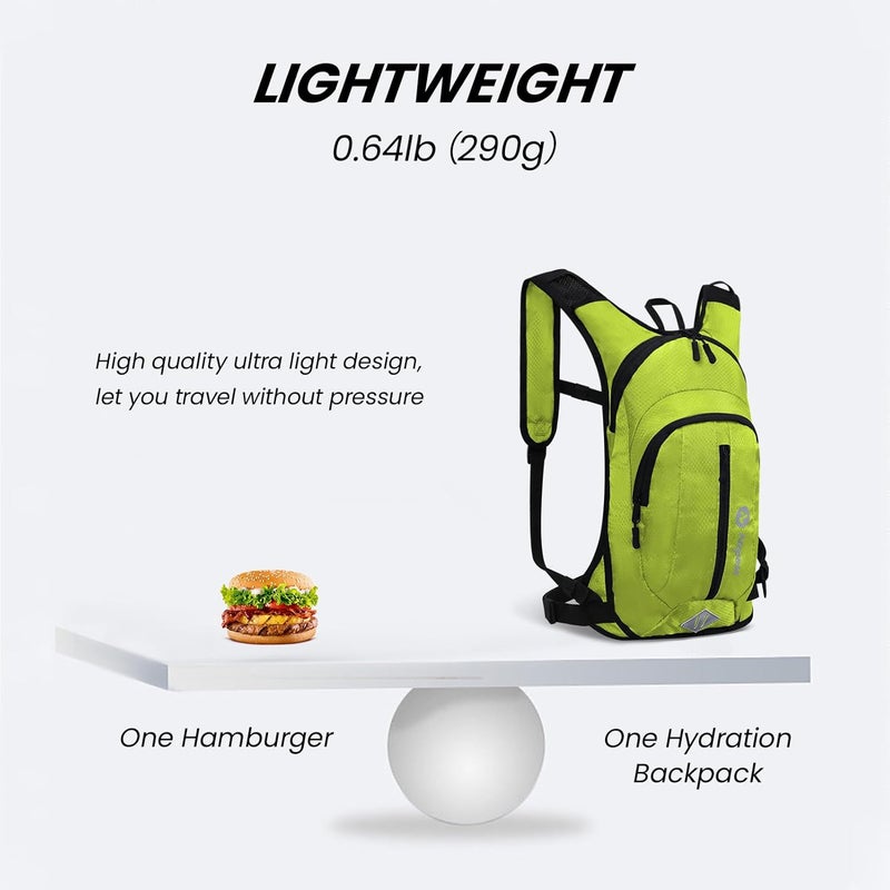 Nepest Hydration Pack Backpack for Women & Men, Lightweight Water Backpack with 2L Water Bladder for Hiking Cycling Running Biking - Image 3